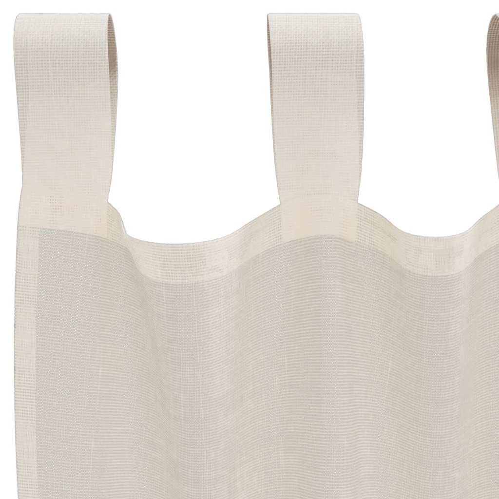 Tende in Voile con Linguetta 2 pz Crema