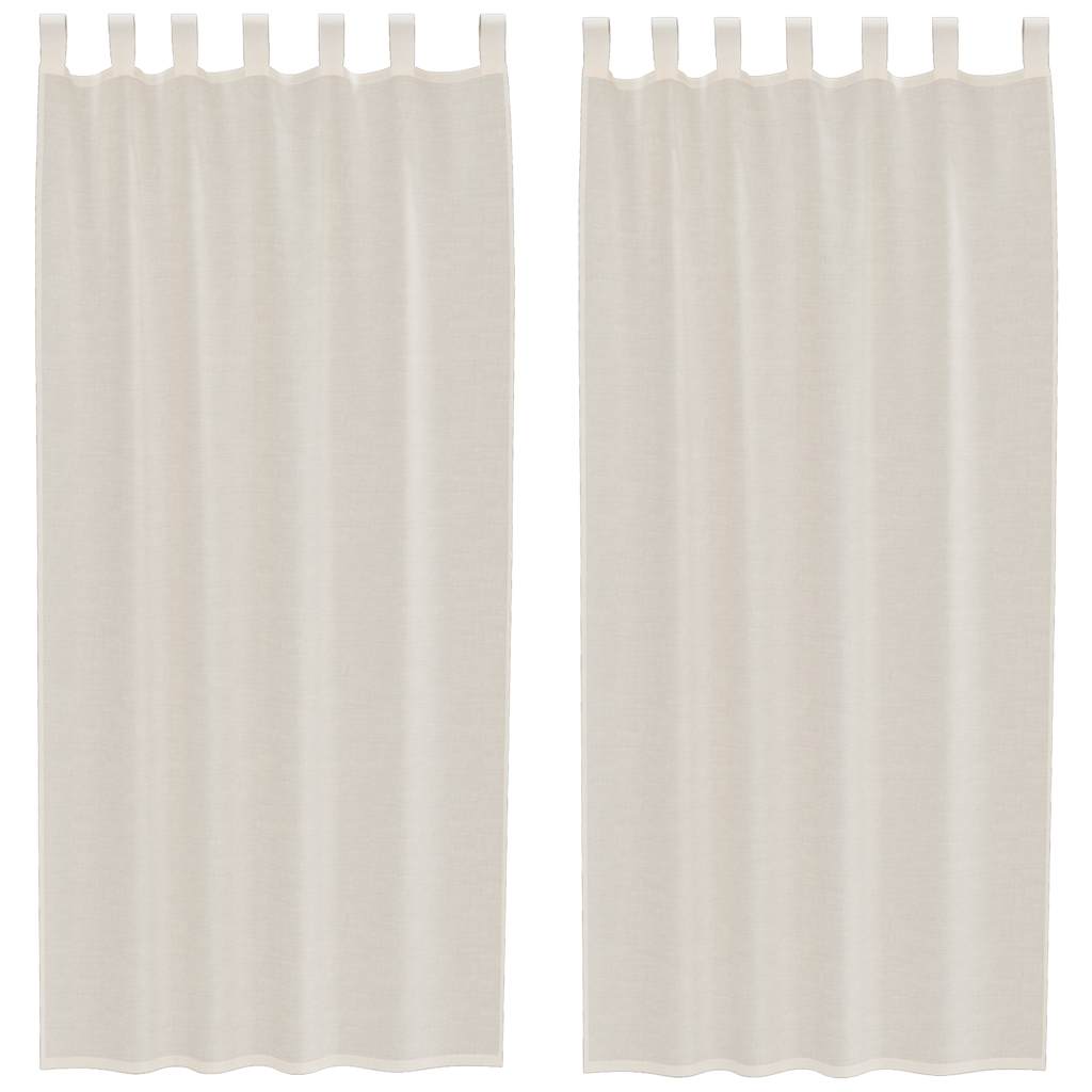 Tende in Voile con Linguetta 2 pz Crema
