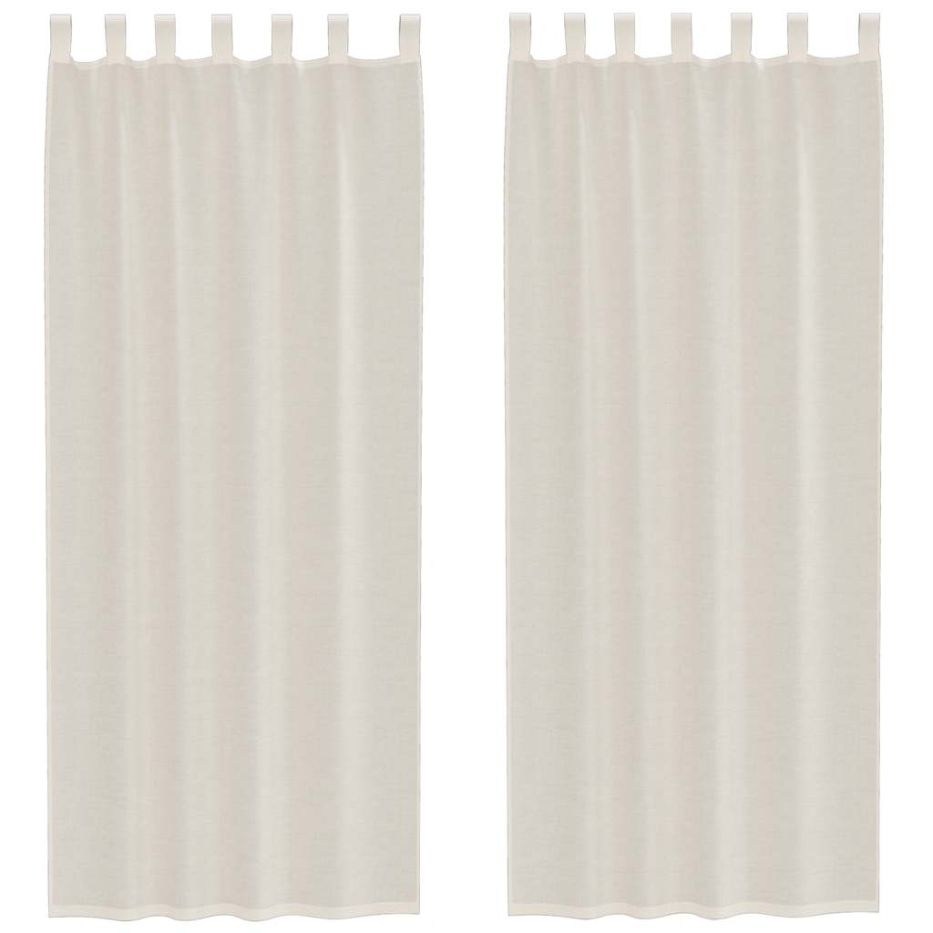 Tende in Voile con Linguetta 2 pz Crema