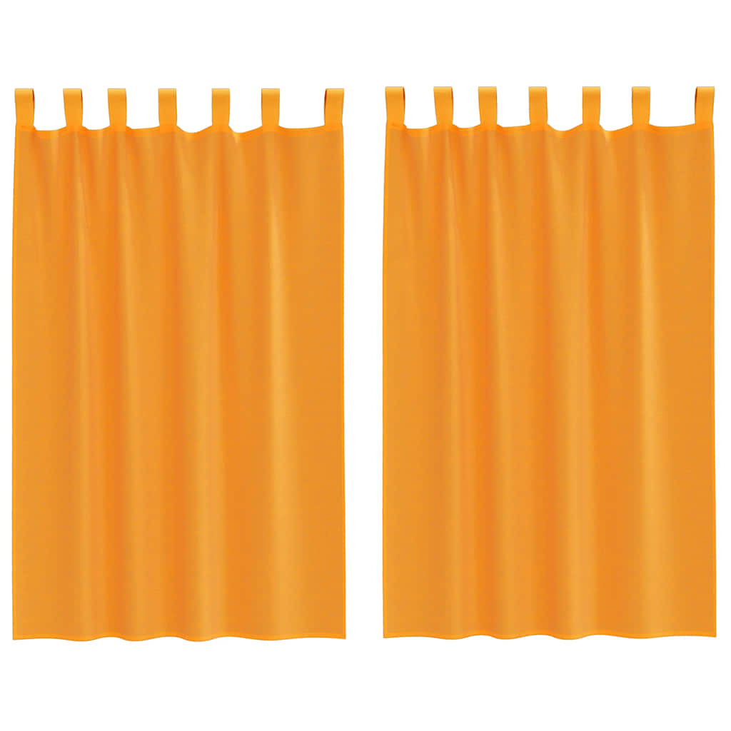 Tende in Voile con Passanti 2 pz Arancio 140x175 cm