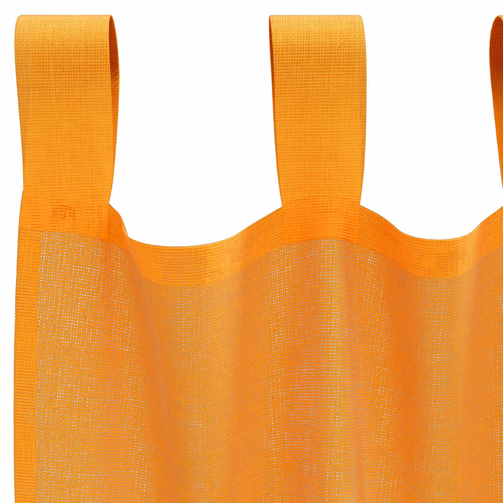 Tende in Voile con Passanti 2 pz Arancio 140x225 cm
