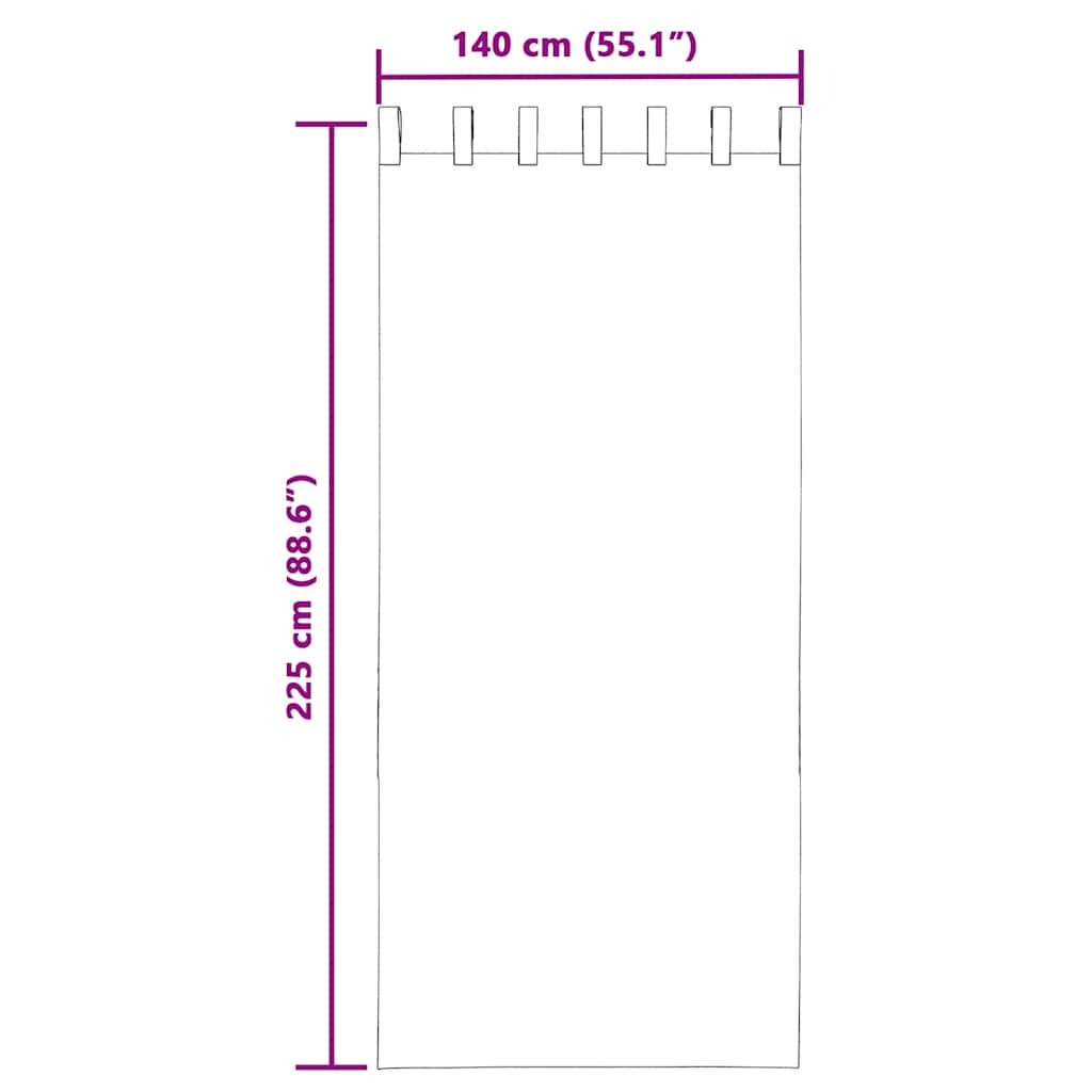 Tende in Voile con Passanti 2 pz Arancio 140x225 cm