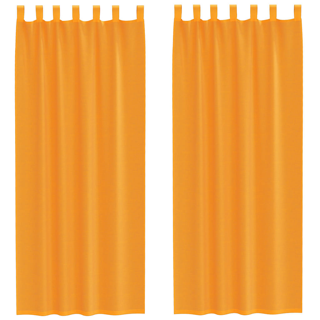 Tende in Voile con Passanti 2 pz Arancio 140x260 cm