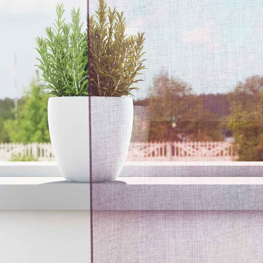 Tende in Voile con Passanti 2 pz Viola 140x175 cm