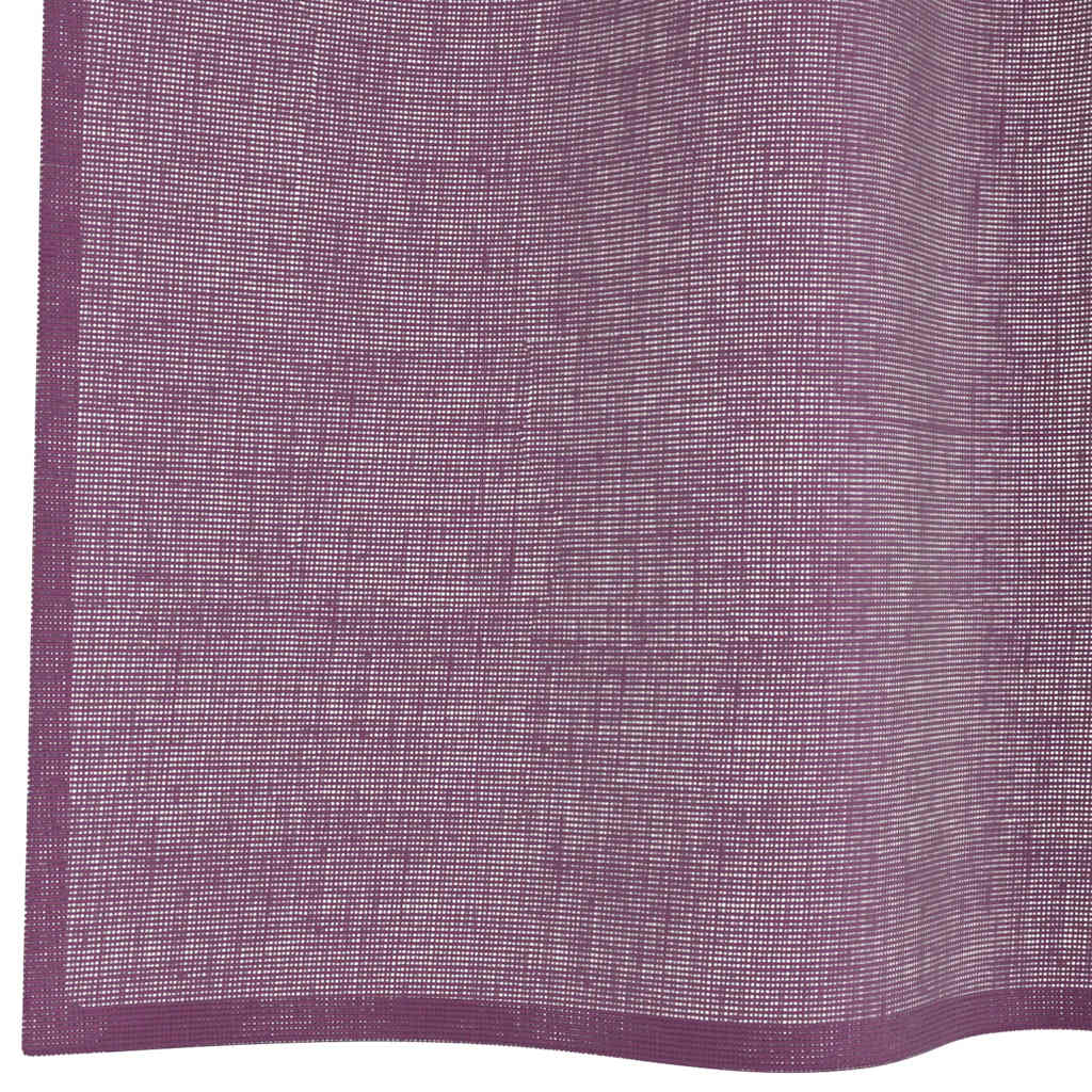 Tende in Voile con Passanti 2 pz Viola 140x245 cm