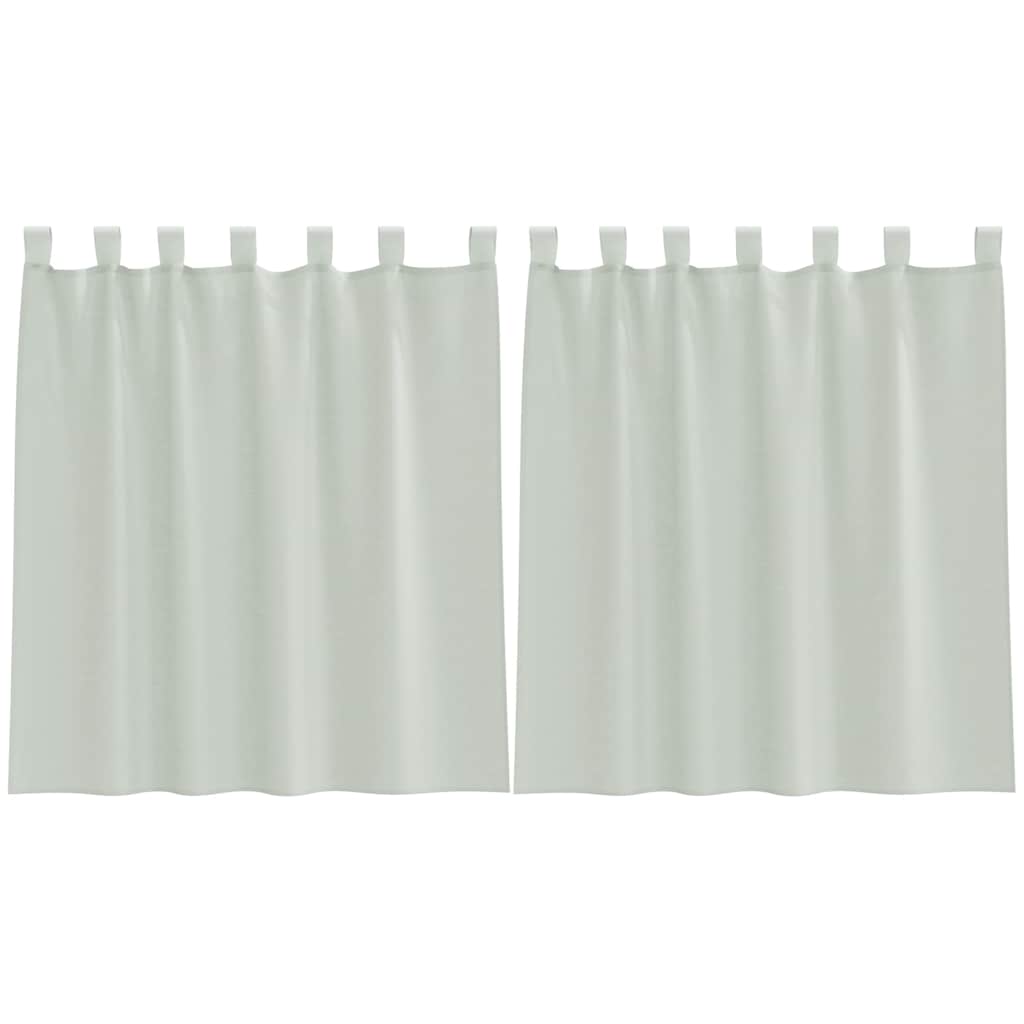 Tende in Voile con Passanti 2 pz Grigio Chiaro 140x140 cm