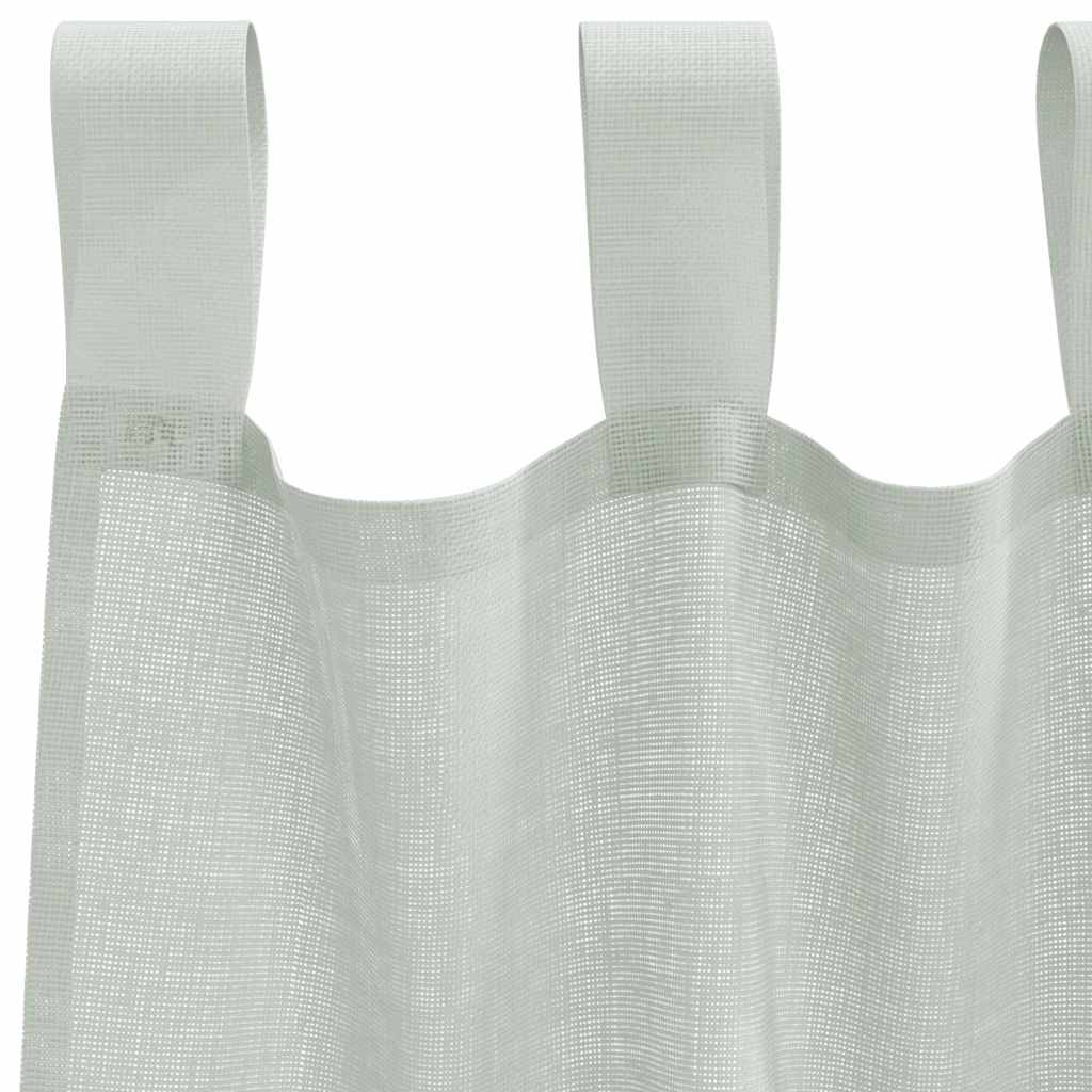 Tende in Voile con Passanti 2 pz Grigio Chiaro 140x140 cm