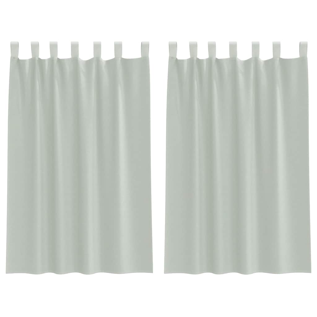Tende in Voile con Passanti 2 pz Grigio Chiaro 140x175 cm
