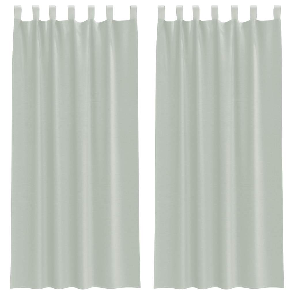 Tende in Voile con Passanti 2 pz Grigio Chiaro 140x225 cm