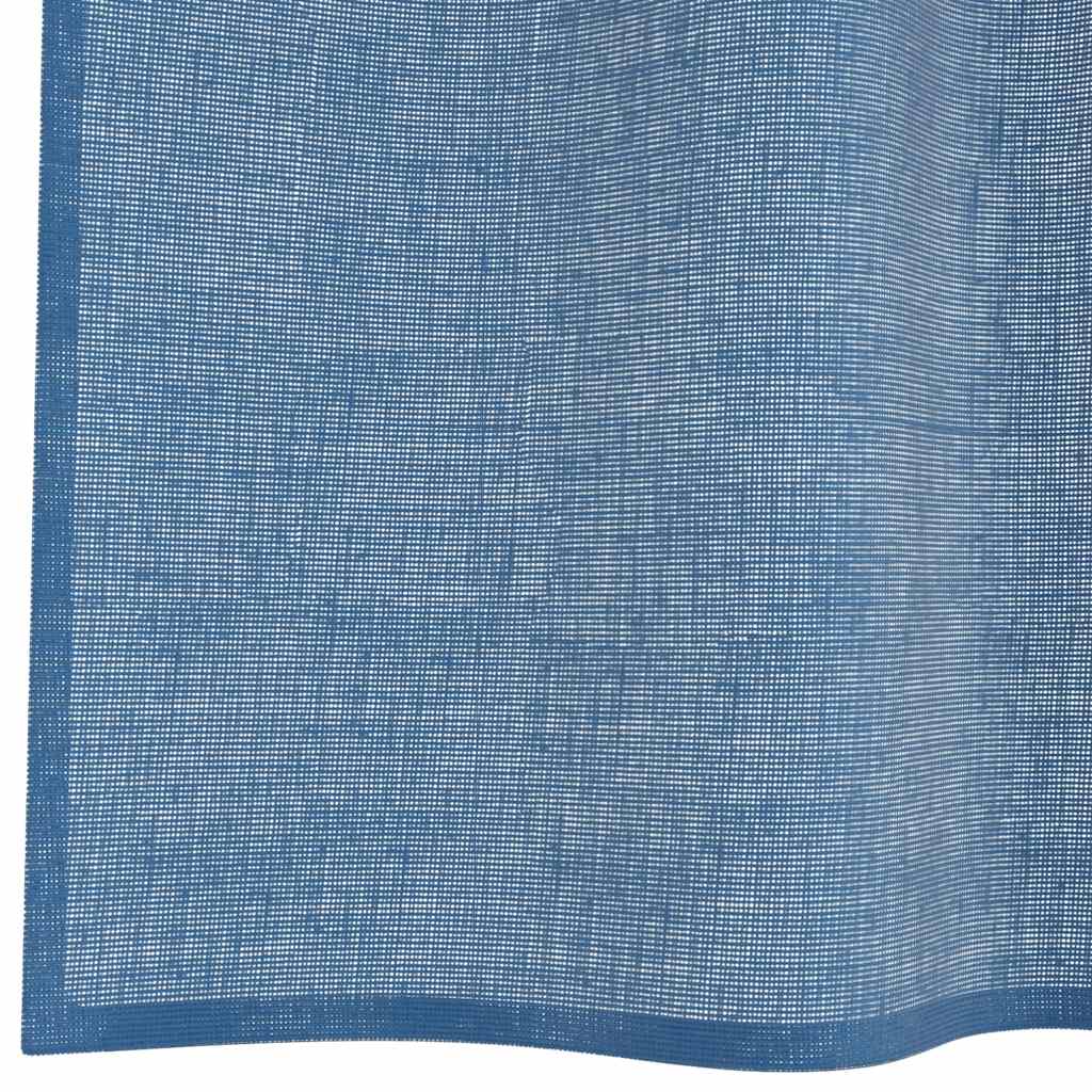 Tende in Voile con Passanti 2 pz Blu Reale 140x260 cm