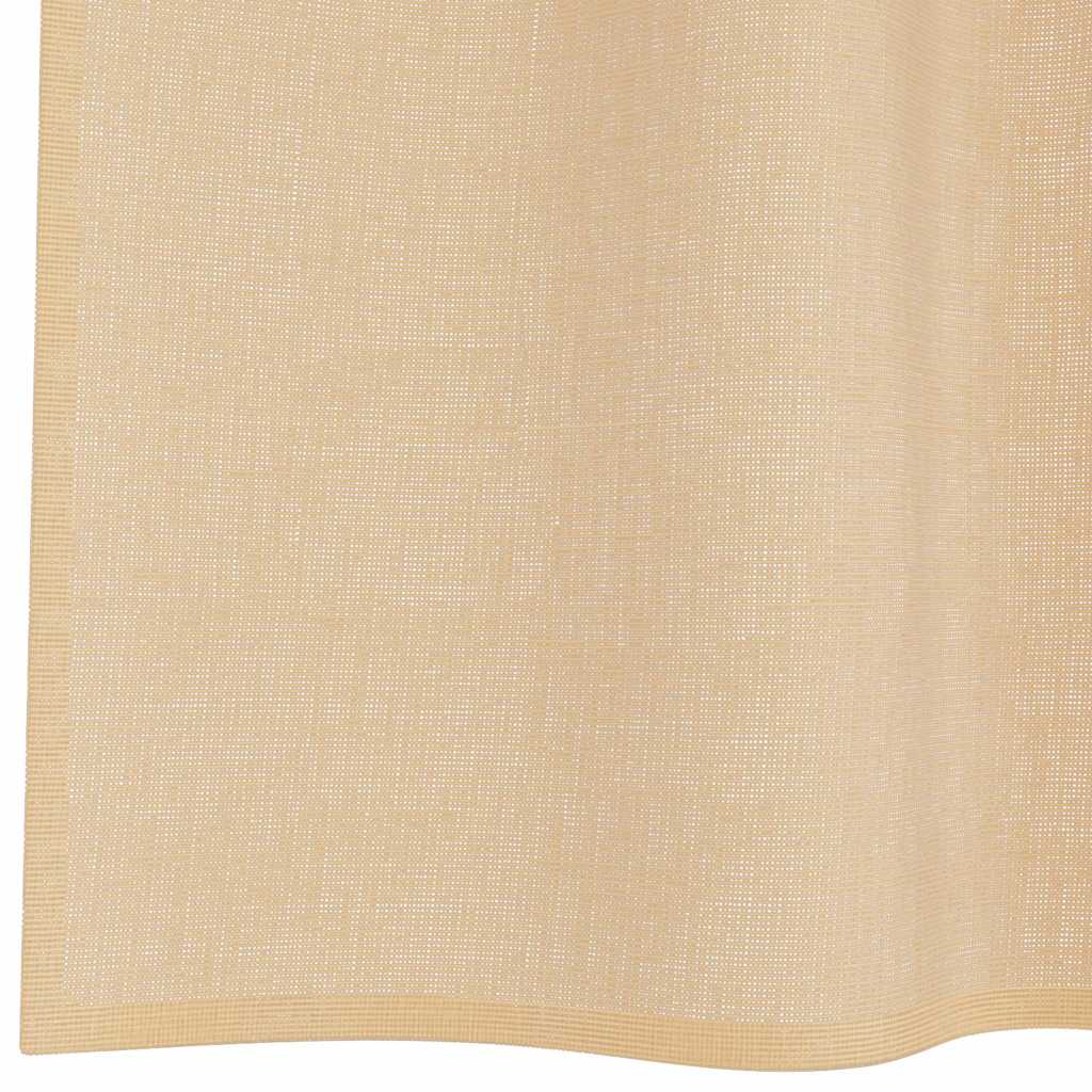 Tende in Voile con Passanti 2 pz Sabbia 140x140 cm