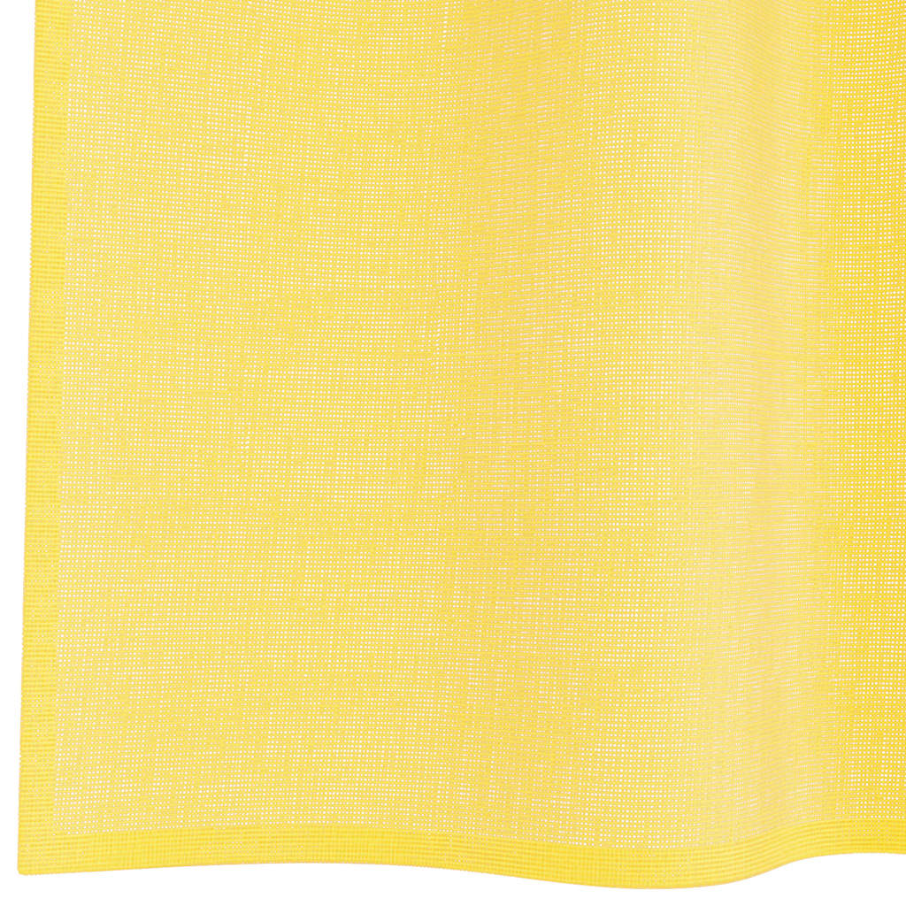 Tende in Voile con Passanti 2 pz Giallo 140x140 cm