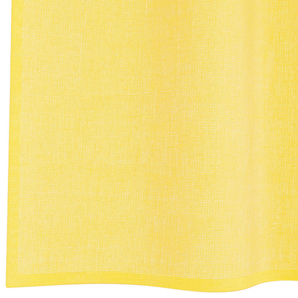 Tende in Voile con Passanti 2 pz Giallo 140x260 cm