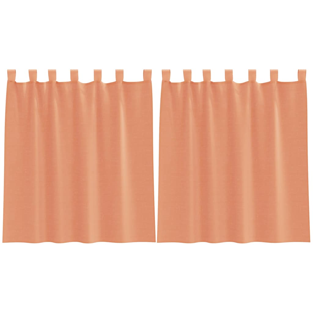 Tende in Voile con Passanti 2 pz Terracotta 140x140 cm