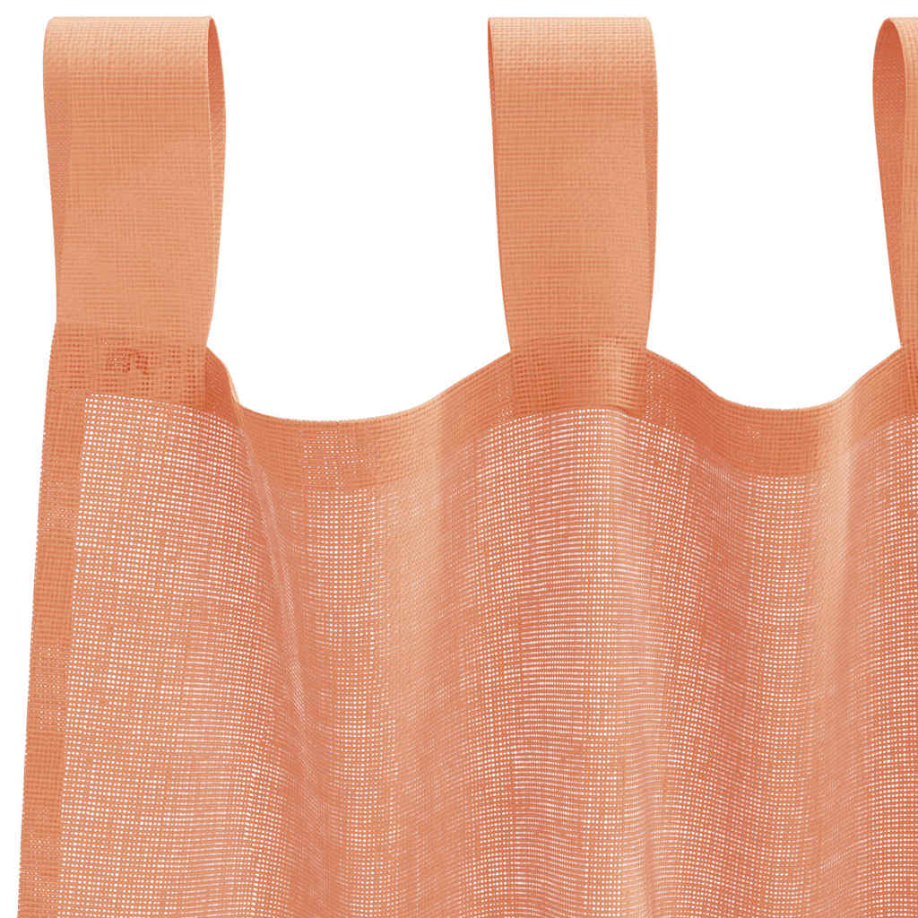 Tende in Voile con Passanti 2 pz Terracotta 140x140 cm