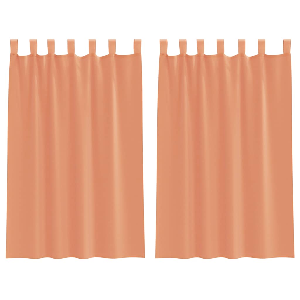 Tende in Voile con Passanti 2 pz Terracotta 140x175 cm