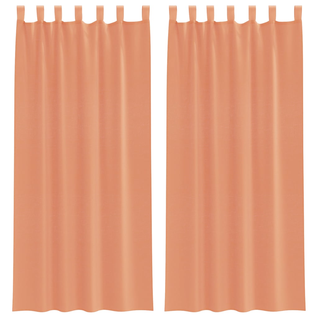 Tende in Voile con Passanti 2 pz Terracotta 140x225 cm