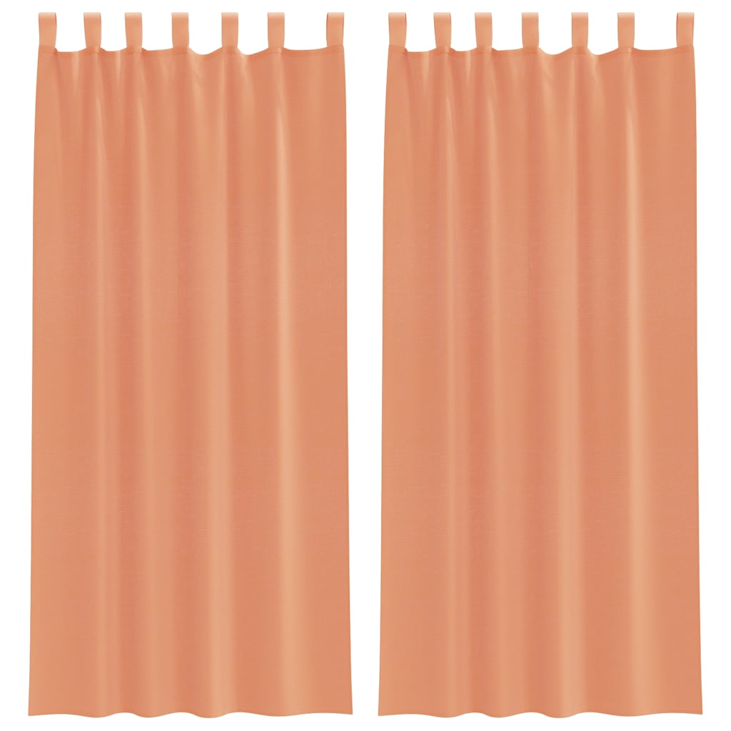 Tende in Voile con Passanti 2 pz Terracotta 140x245 cm
