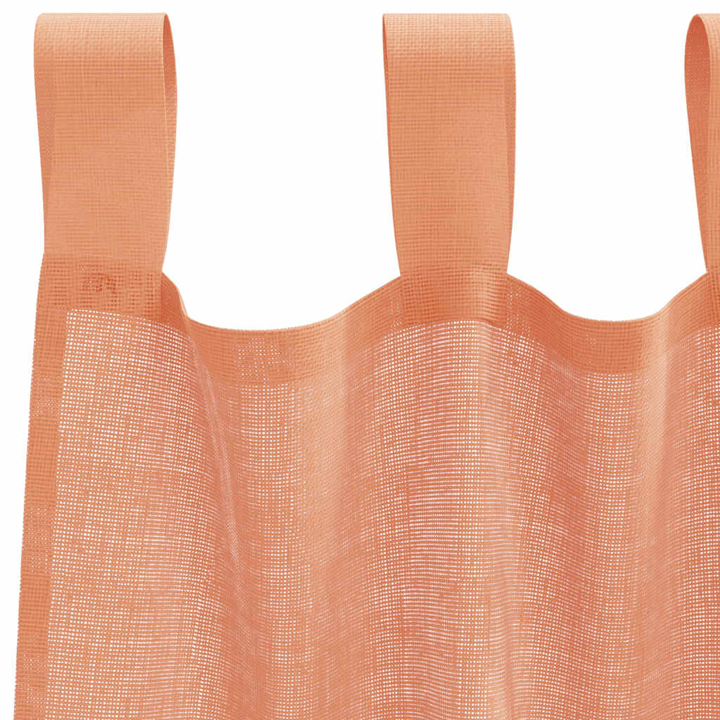Tende in Voile con Passanti 2 pz Terracotta 140x260 cm