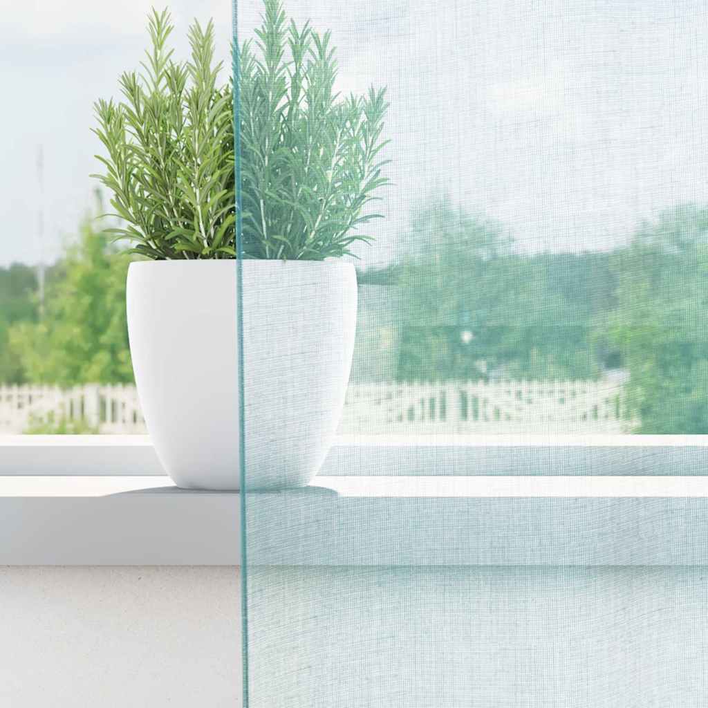 Tende in Voile con Passanti 2 pz Turchese 140x140 cm