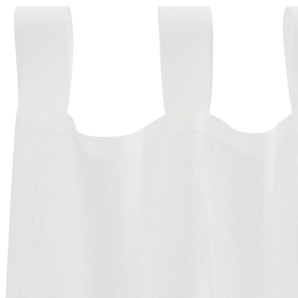 Tende in Voile con Passanti 2 pz Bianco 140x140 cm