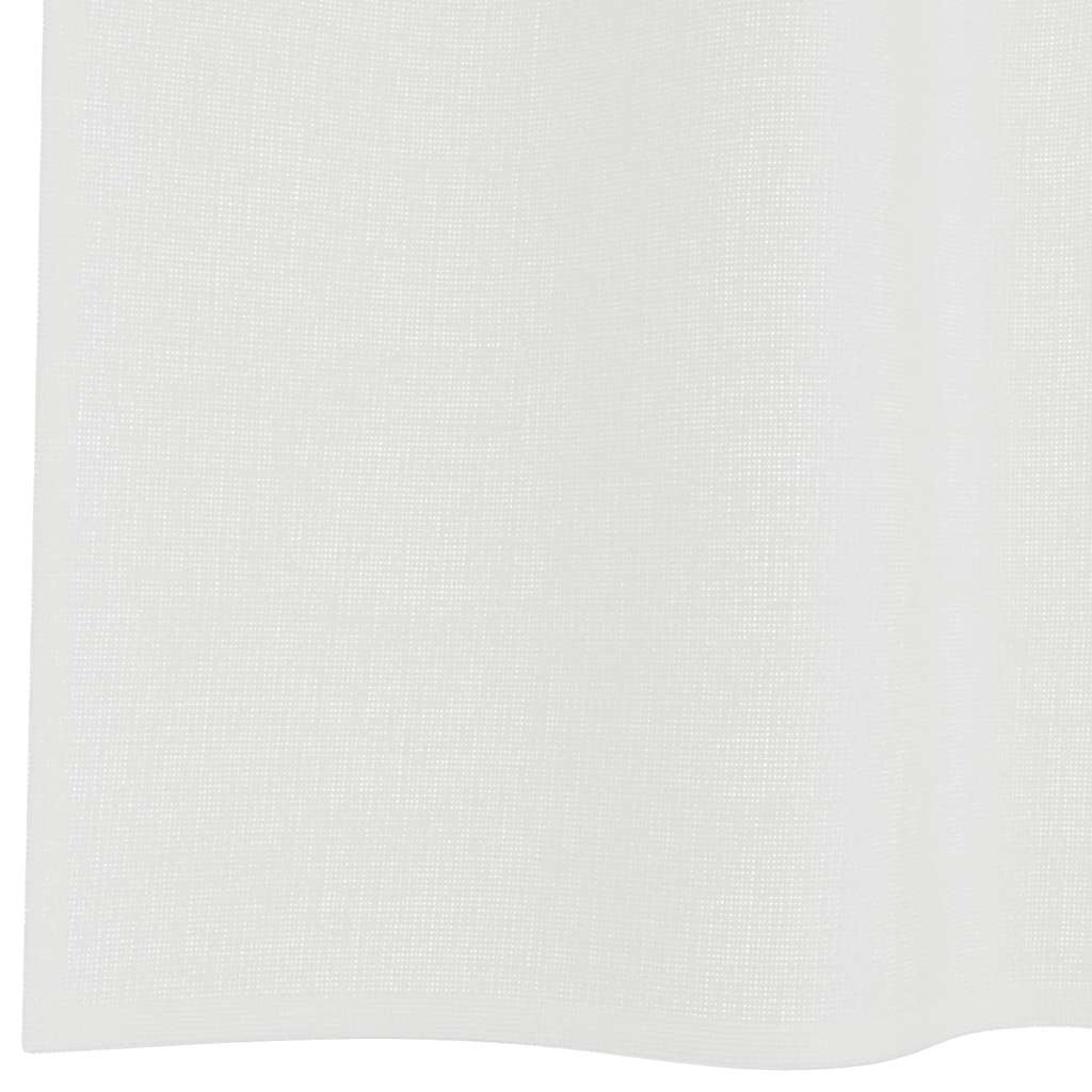 Tende in Voile con Passanti 2 pz Bianco 140x140 cm