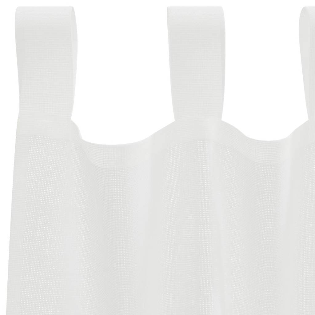 Tende in Voile con Passanti 2 pz Bianco 140x175 cm