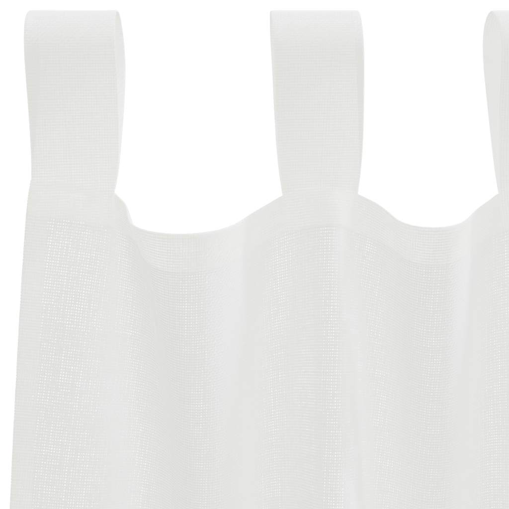 Tende in Voile con Passanti 2 pz Bianco 140x225 cm