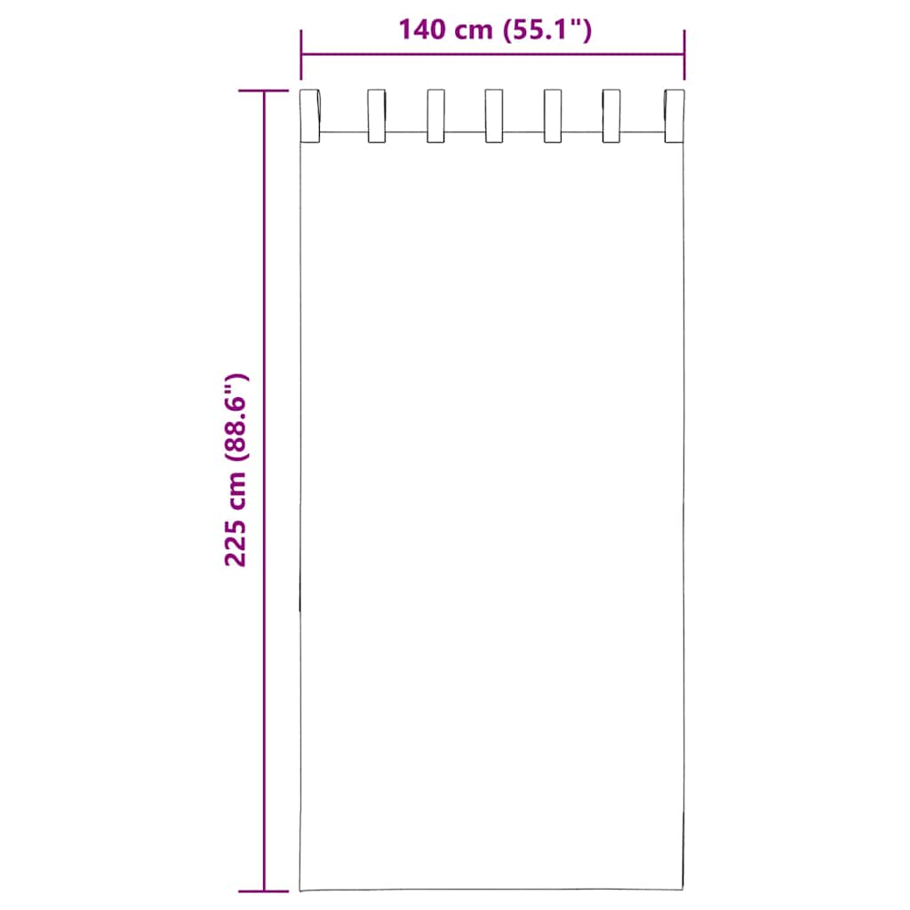 Tende in Voile con Passanti 2 pz Bianco 140x225 cm