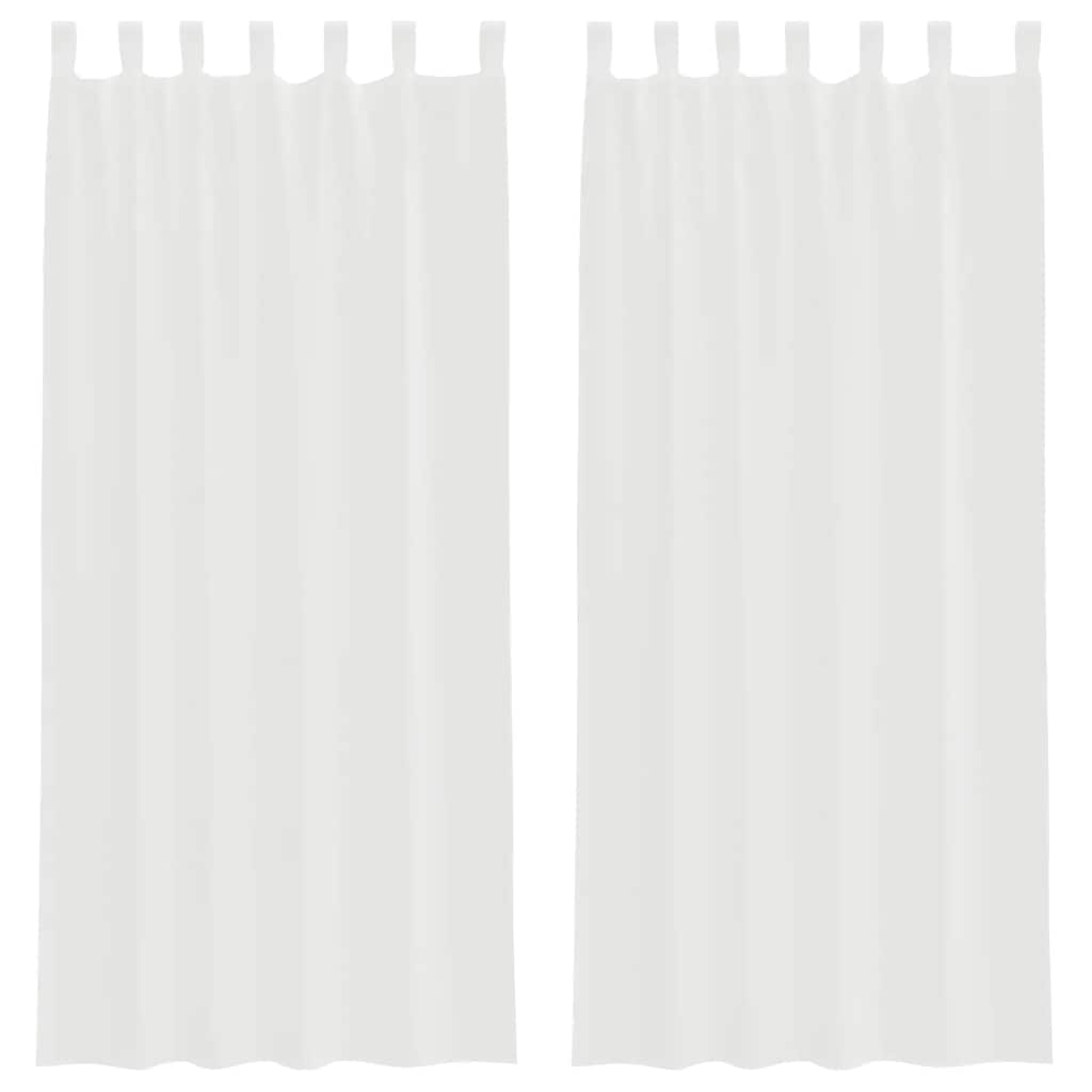 Tende in Voile con Passanti 2 pz Bianco 140x245 cm