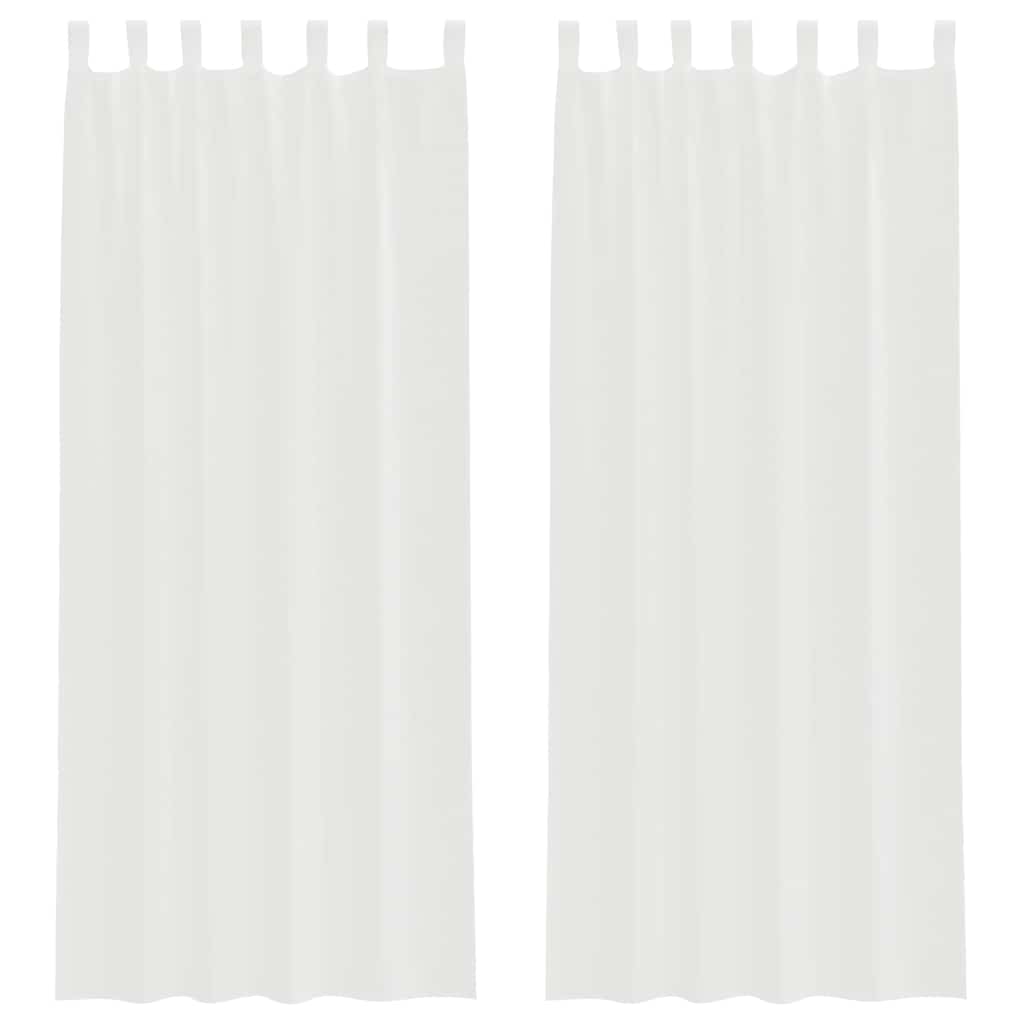 Tende in Voile con Passanti 2 pz Bianco 140x260 cm
