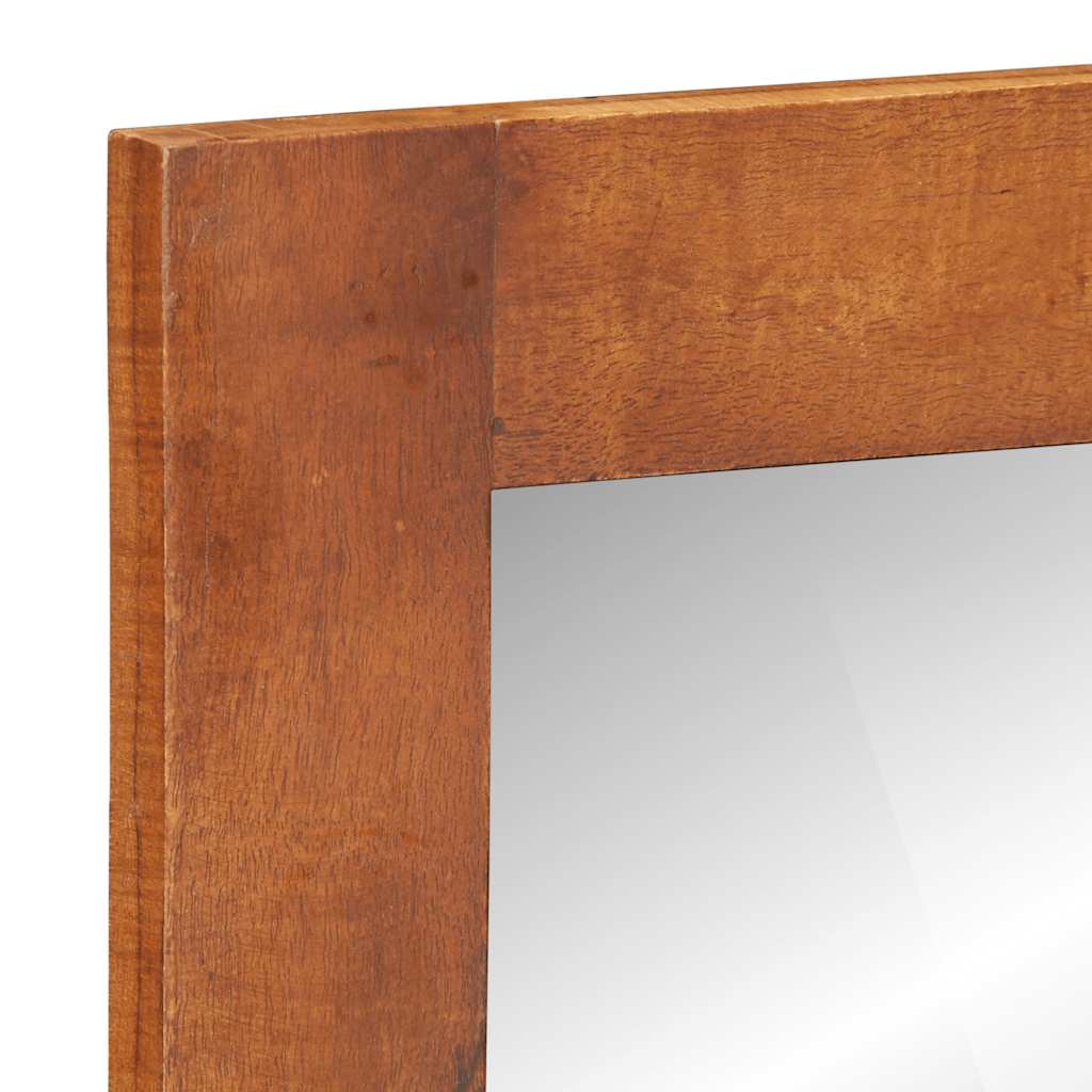 Specchio da Parete c/ Cassetti 60x33x90cm Legno Massello Acacia
