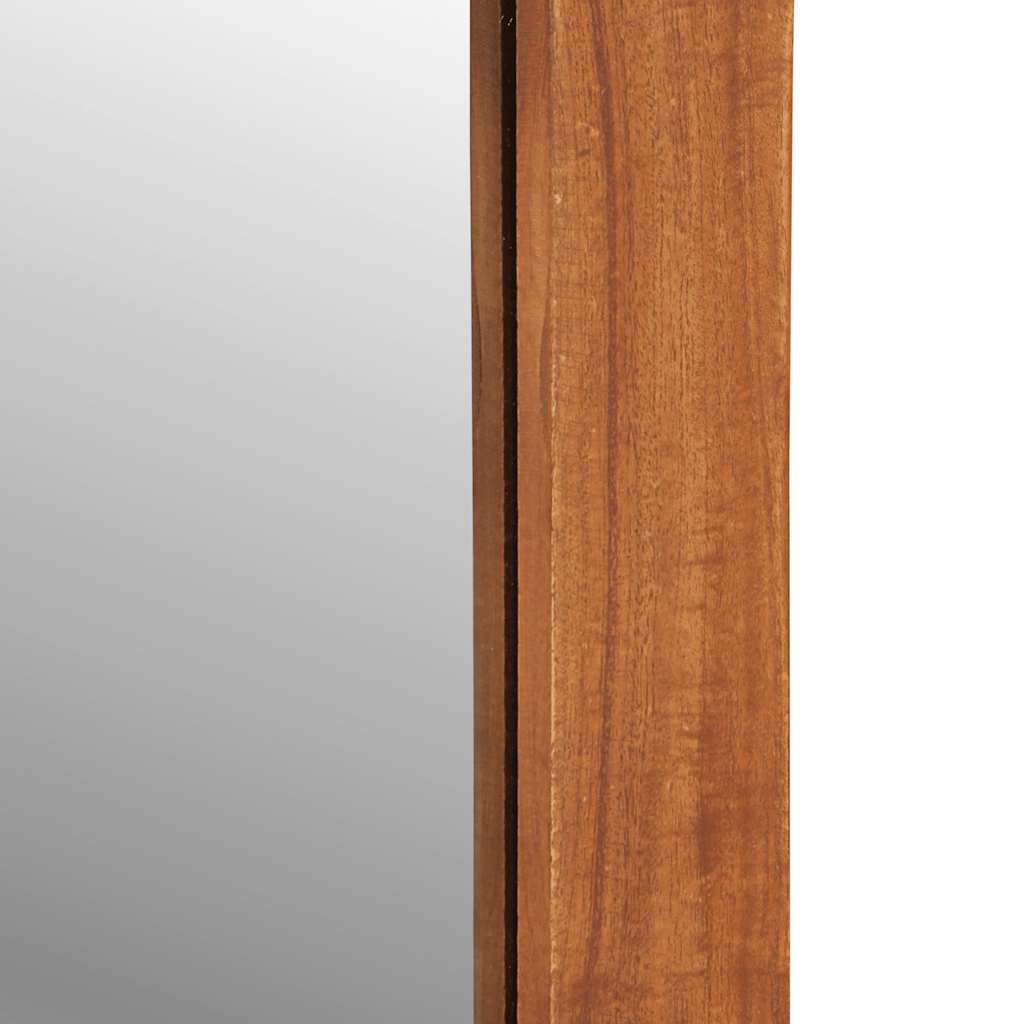 Specchio da Parete c/ Cassetti 60x33x90cm Legno Massello Acacia