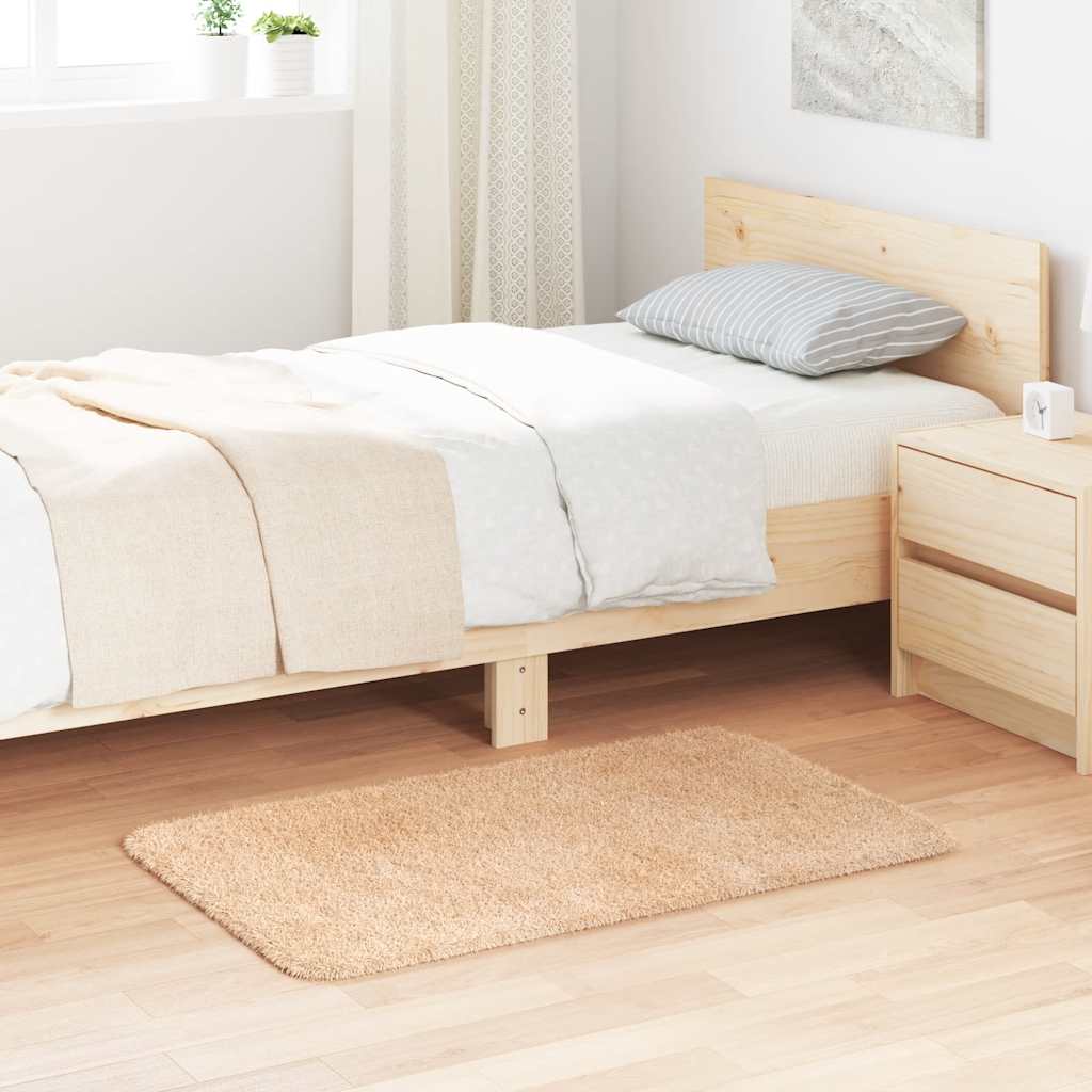Tappeto Shaggy a Pelo Lungo NAVARRA Beige 60x100 cm poliestere