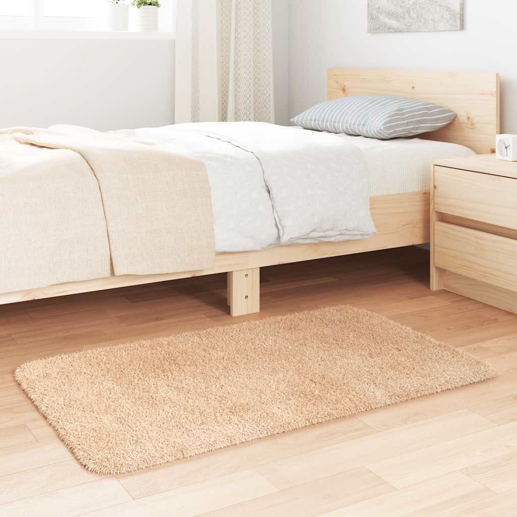 Tappeto Shaggy a Pelo Lungo NAVARRA Beige 60x100 cm poliestere