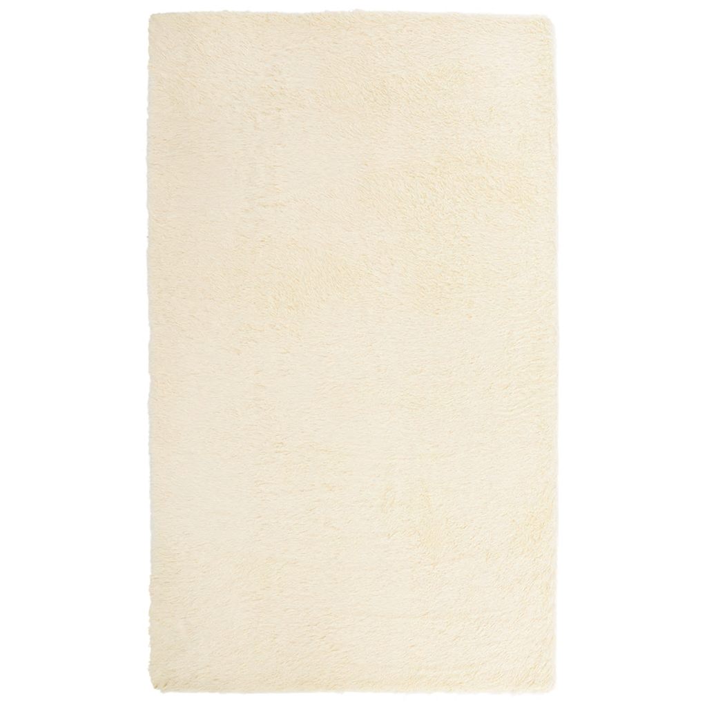 Tappeto Shaggy a Pelo Lungo NAVARRA Crema 60x100 cm poliestere