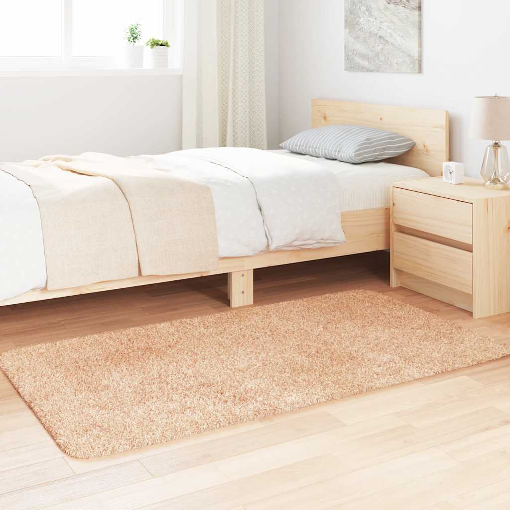 Tappeto Shaggy a Pelo Lungo NAVARRA Beige 80x150 cm poliestere
