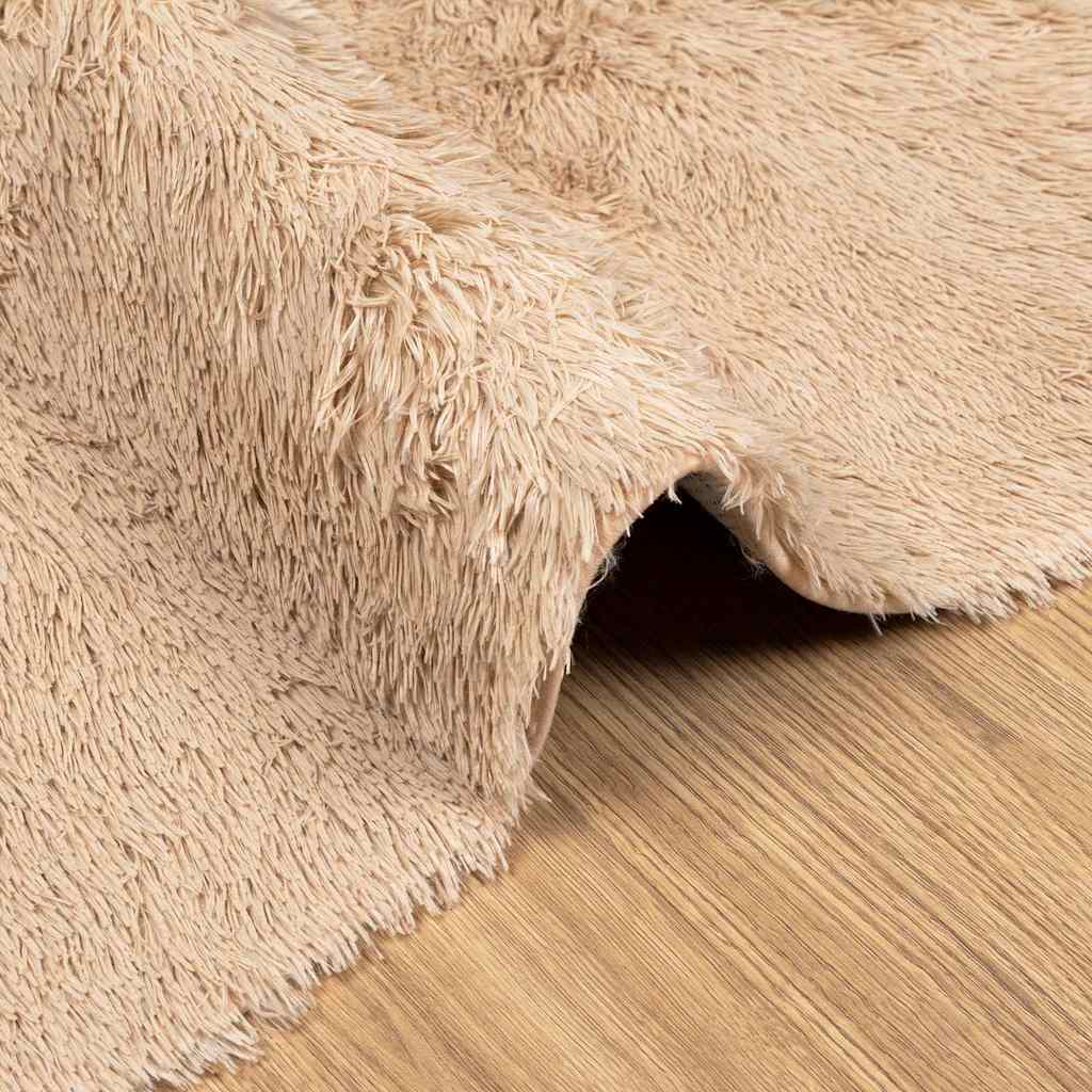 Tappeto Shaggy a Pelo Lungo NAVARRA Beige 80x150 cm poliestere