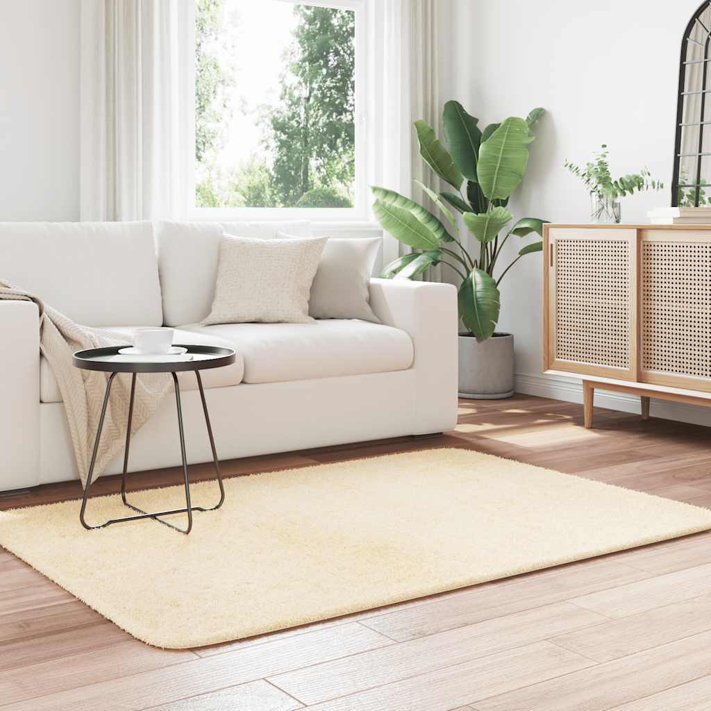 Tappeto Shaggy a Pelo Lungo NAVARRA Crema 120x170 cm poliestere