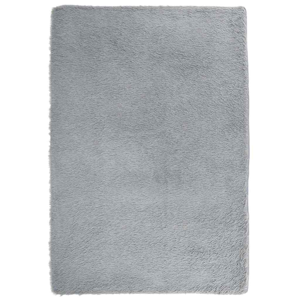 Tappeto Shaggy a Pelo Lungo NAVARRA Grigio Chiaro 120x170 cm