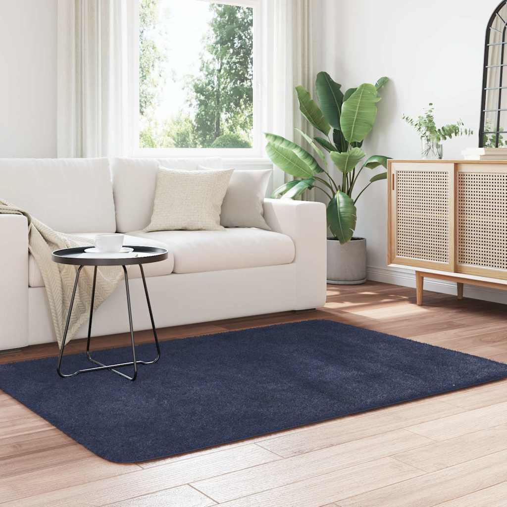 Tappeto Shaggy a Pelo Lungo NAVARRA Blu Marino 120x170 cm