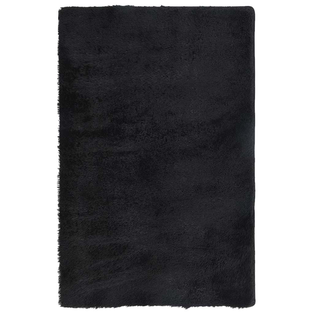 Tappeto Shaggy a Pelo Lungo NAVARRA Nero 130x200 cm poliestere