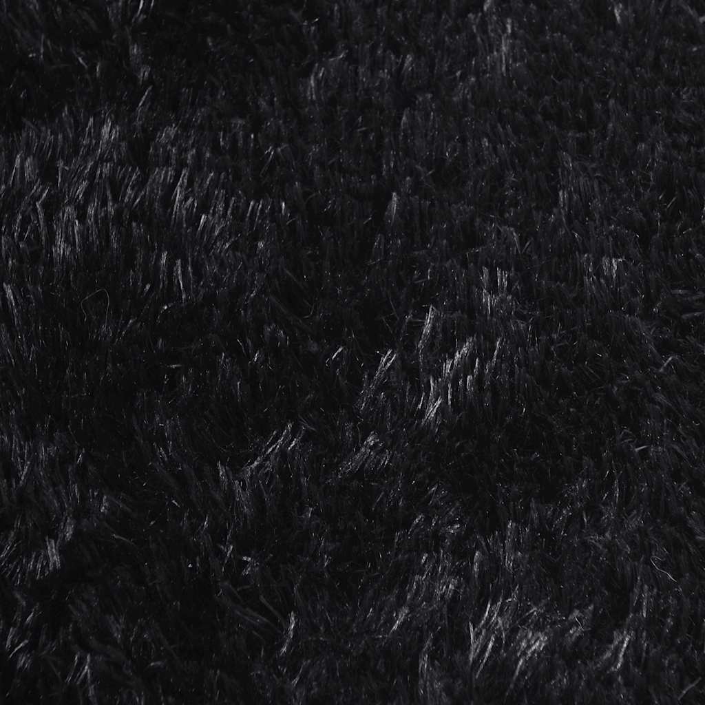 Tappeto Shaggy a Pelo Lungo NAVARRA Nero 130x200 cm poliestere