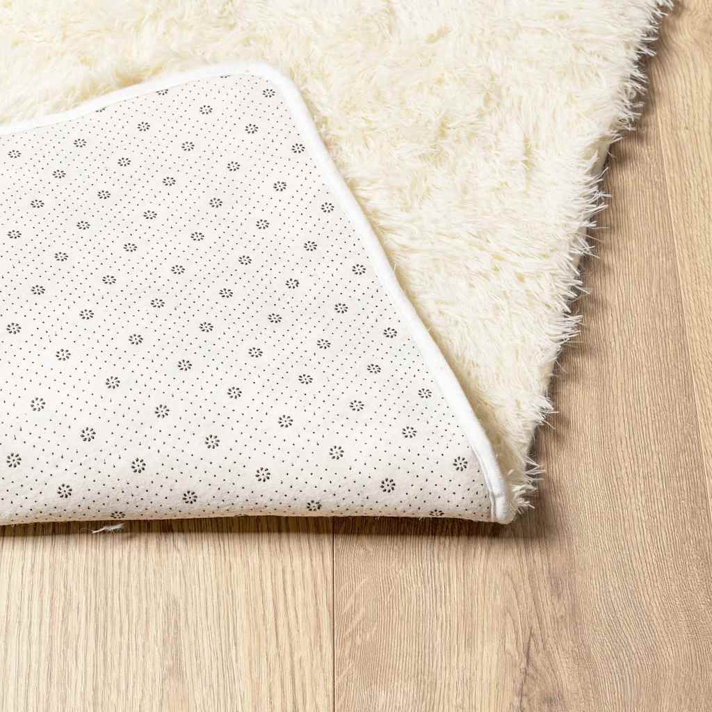 Tappeto Shaggy a Pelo Lungo NAVARRA Crema 130x200 cm poliestere