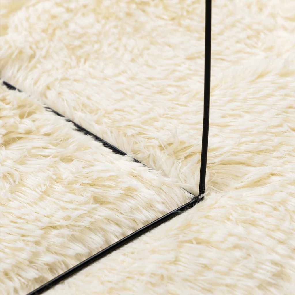 Tappeto Shaggy a Pelo Lungo NAVARRA Crema 130x200 cm poliestere