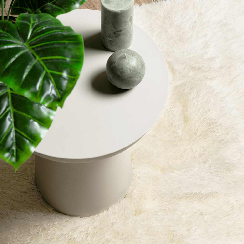 Tappeto Shaggy a Pelo Lungo NAVARRA Crema 130x200 cm poliestere