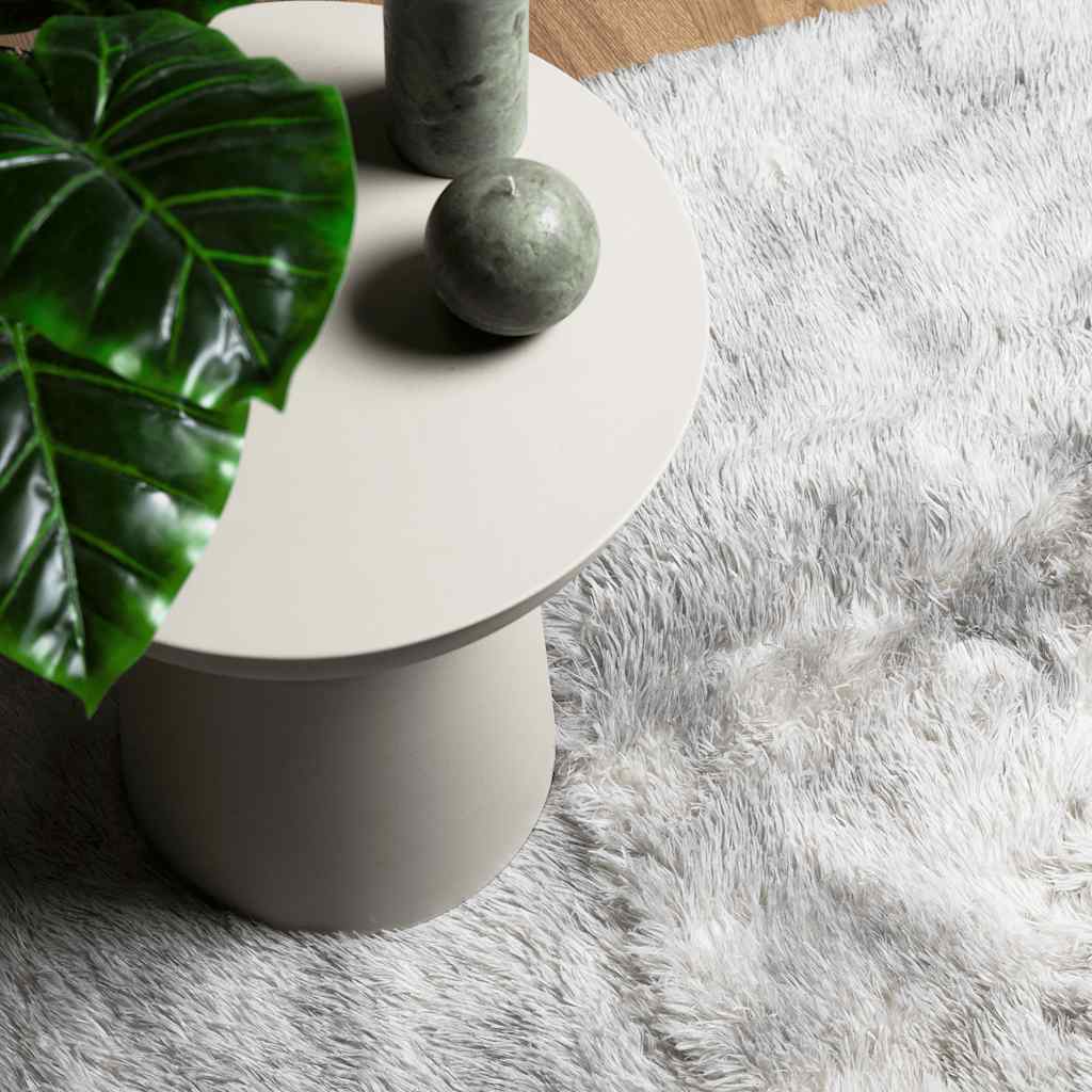 Tappeto Shaggy a Pelo Lungo NAVARRA Grigio Argento 130x200cm