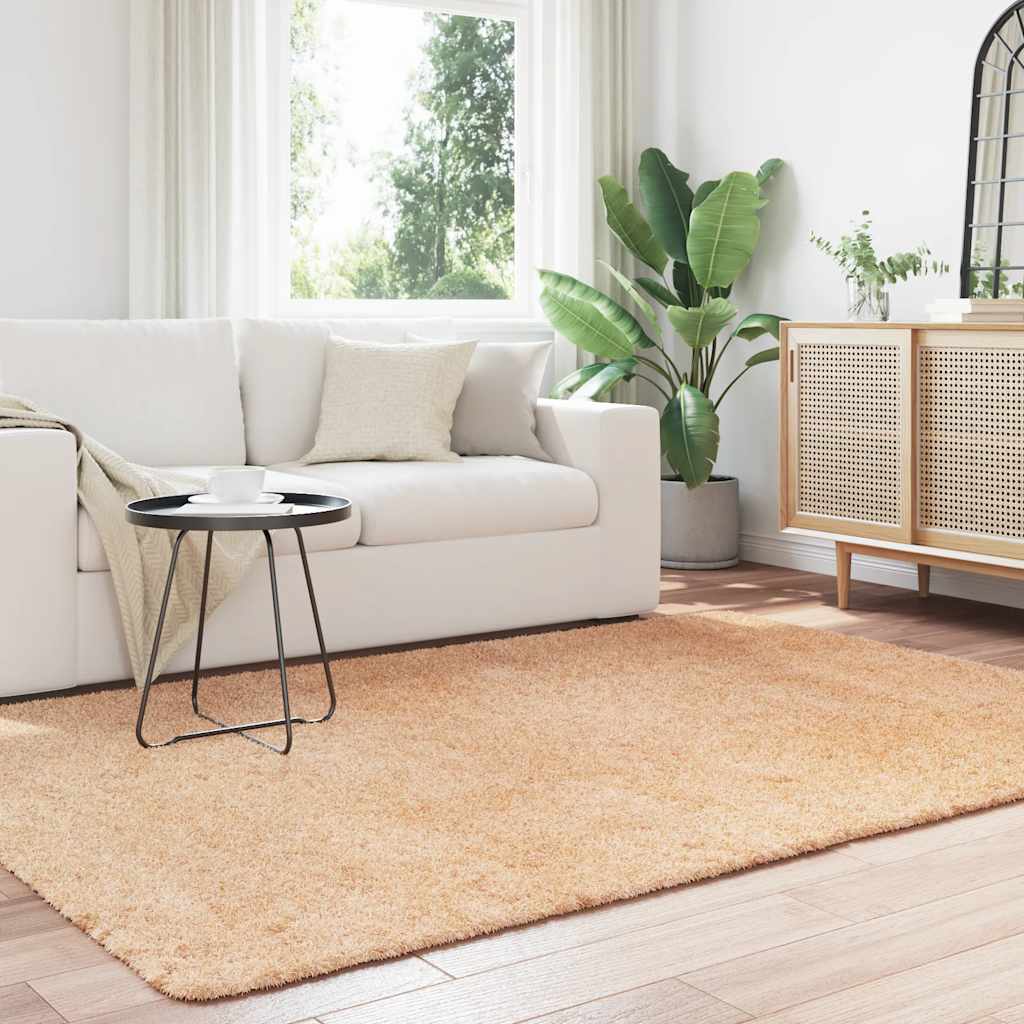 Tappeto Shaggy a Pelo Lungo NAVARRA Beige 160x230 cm poliestere