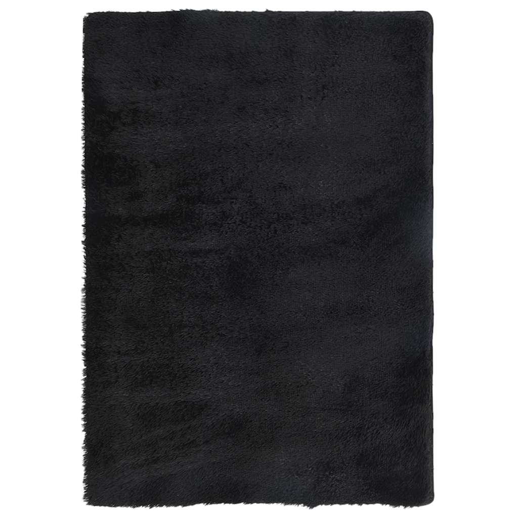 Tappeto Shaggy a Pelo Lungo NAVARRA Nero 160x230 cm poliestere