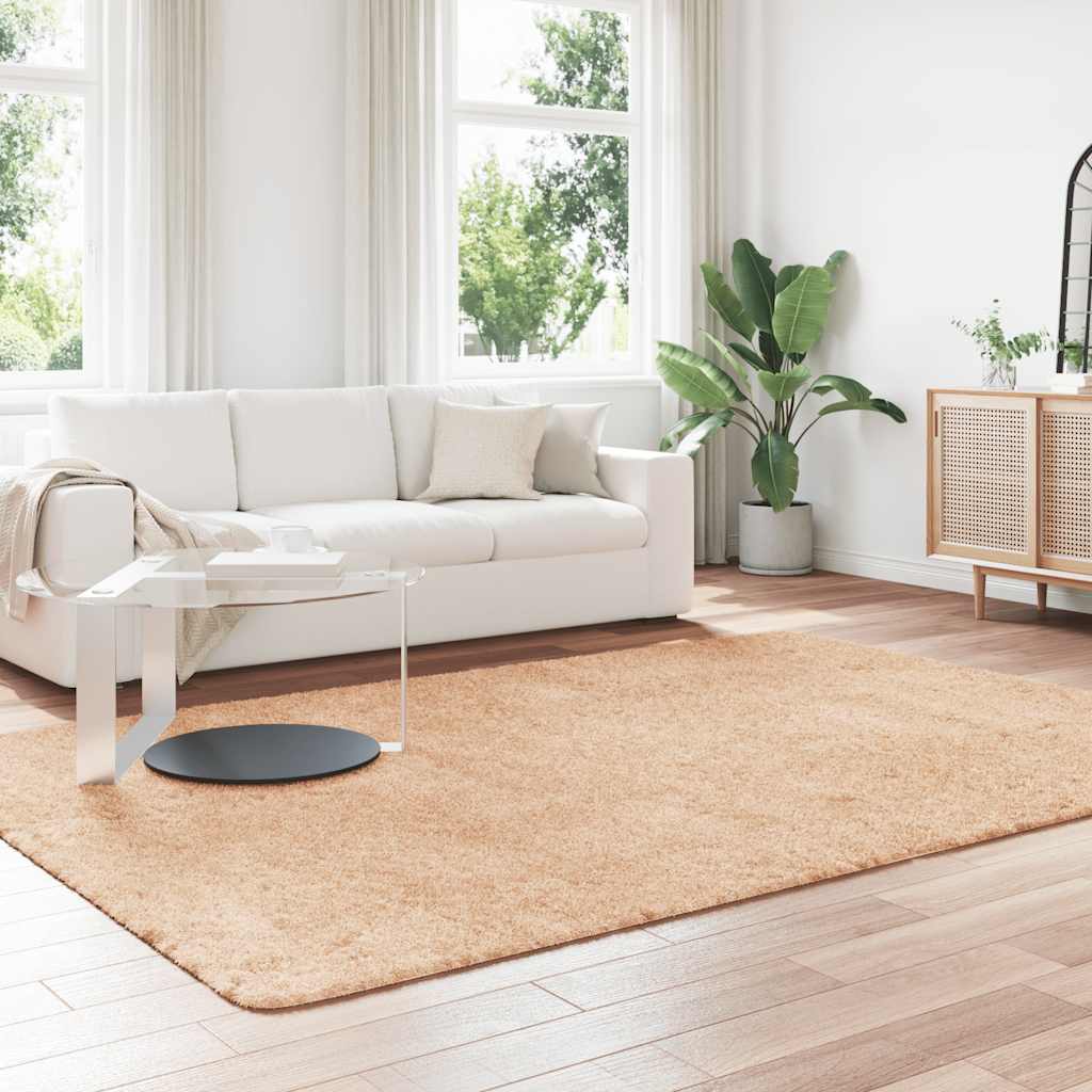 Tappeto Shaggy a Pelo Lungo NAVARRA Beige 200x290 cm poliestere
